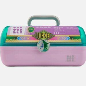 Caboodles On-The-Go Girl Makeup Box, Wicked For Good Limited Edition, w Stickers